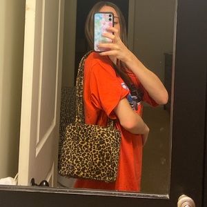 fuzzy cheetah bag